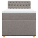 vidaXL tópszínű szövet rugós ágy matraccal 100 x 200 cm