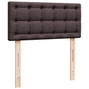 vidaXL sötétbarna szövet rugós ágy matraccal 100 x 200 cm