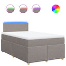 vidaXL tópszínű szövet rugós ágy matraccal 120 x 190 cm