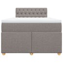 vidaXL tópszínű szövet rugós ágy matraccal 120 x 200 cm