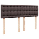 vidaXL sötétbarna szövet rugós ágy matraccal 140 x 190 cm