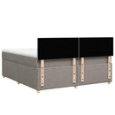 vidaXL tópszínű szövet rugós ágy matraccal 180 x 200 cm