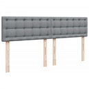 vidaXL világosszürke szövet rugós ágy matraccal 200 x 200 cm
