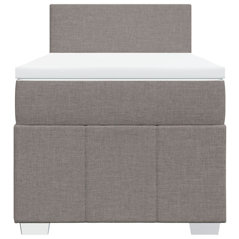 vidaXL tópszínű szövet rugós ágy matraccal 80 x 200 cm