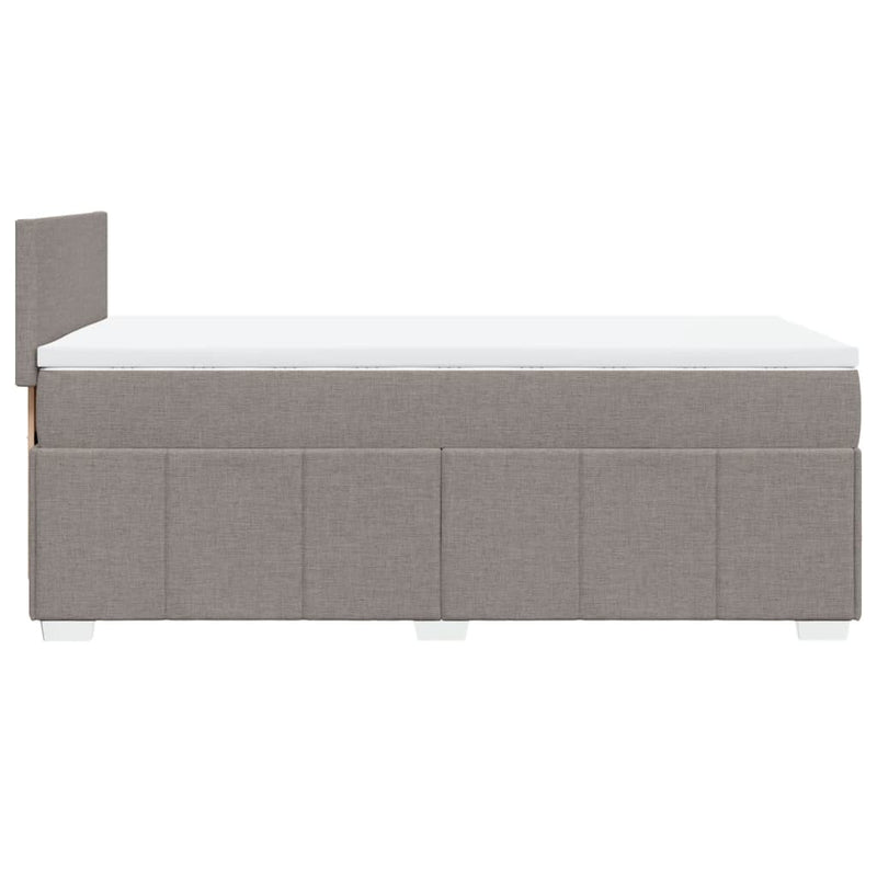 vidaXL tópszínű szövet rugós ágy matraccal 80 x 200 cm