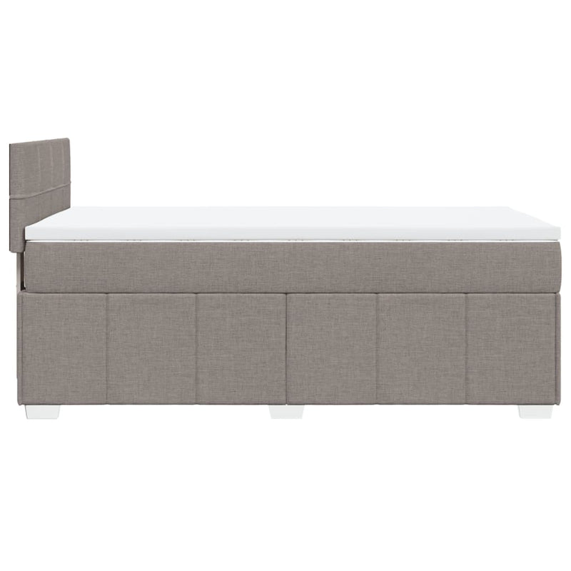 vidaXL tópszínű szövet rugós ágy matraccal 80 x 200 cm