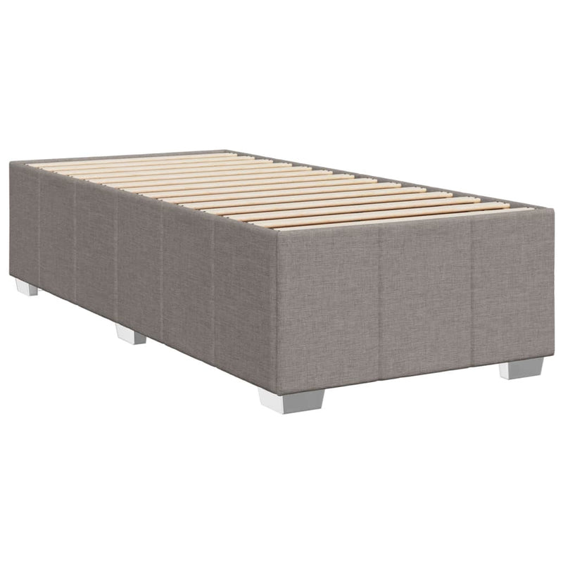 vidaXL tópszínű szövet rugós ágy matraccal 80 x 200 cm
