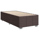 vidaXL sötétbarna szövet rugós ágy matraccal 90 x 200 cm