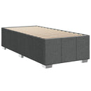 vidaXL sötétszürke szövet rugós ágy matraccal 90 x 200 cm