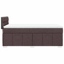 vidaXL sötétbarna szövet rugós ágy matraccal 90 x 200 cm