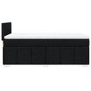 vidaXL fekete szövet rugós ágy matraccal 100 x 200 cm