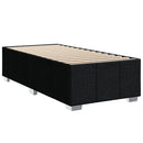 vidaXL fekete szövet rugós ágy matraccal 100 x 200 cm