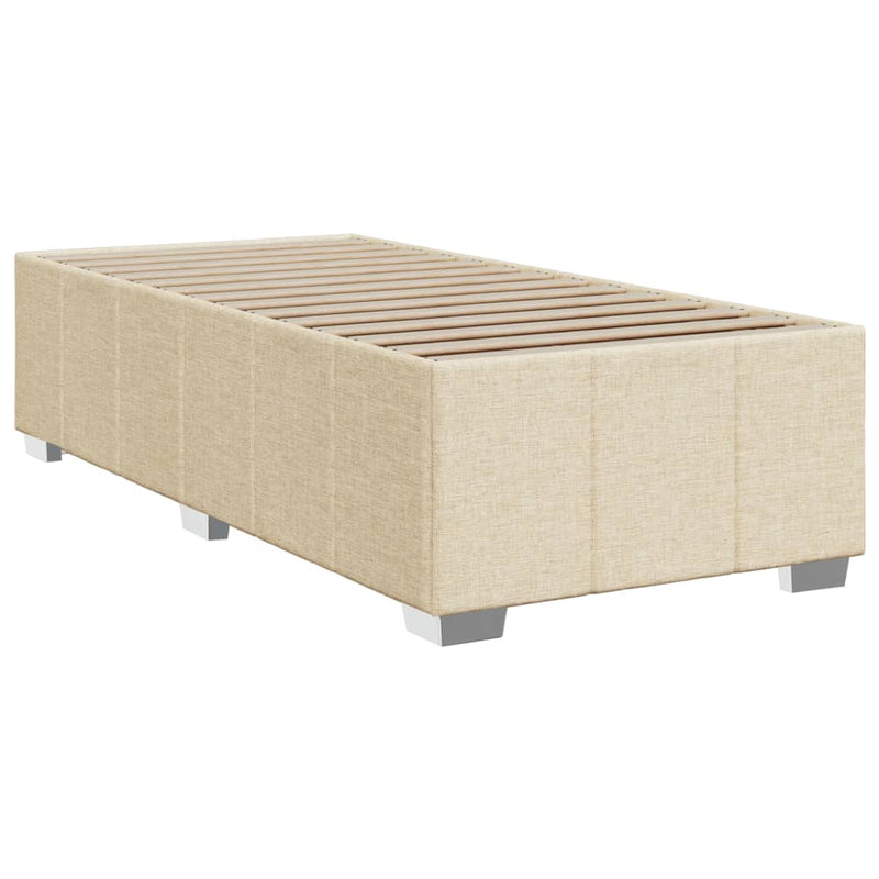 vidaXL krémszínű szövet rugós ágy matraccal 100 x 200 cm