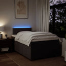 vidaXL sötétbarna szövet rugós ágy matraccal 120 x 190 cm