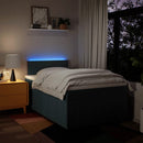 vidaXL kék szövet rugós ágy matraccal 120 x 190 cm