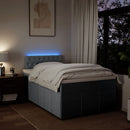 vidaXL világosszürke szövet rugós ágy matraccal 120 x 190 cm