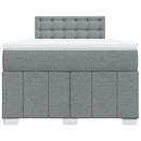 vidaXL világosszürke szövet rugós ágy matraccal 120 x 190 cm