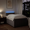 vidaXL tópszínű szövet rugós ágy matraccal 120 x 190 cm