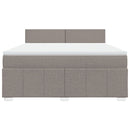 vidaXL tópszínű szövet rugós ágy matraccal 180 x 200 cm