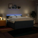 vidaXL kék szövet rugós ágy matraccal 180 x 200 cm