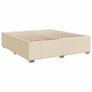 vidaXL krémszínű szövet rugós ágy matraccal 200 x 200 cm