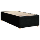 vidaXL fekete szövet rugós ágy matraccal 90x190 cm