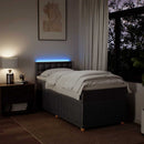 vidaXL tópszínű szövet rugós ágy matraccal 90 x 190 cm