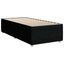 vidaXL fekete szövet rugós ágy matraccal 100 x 200 cm