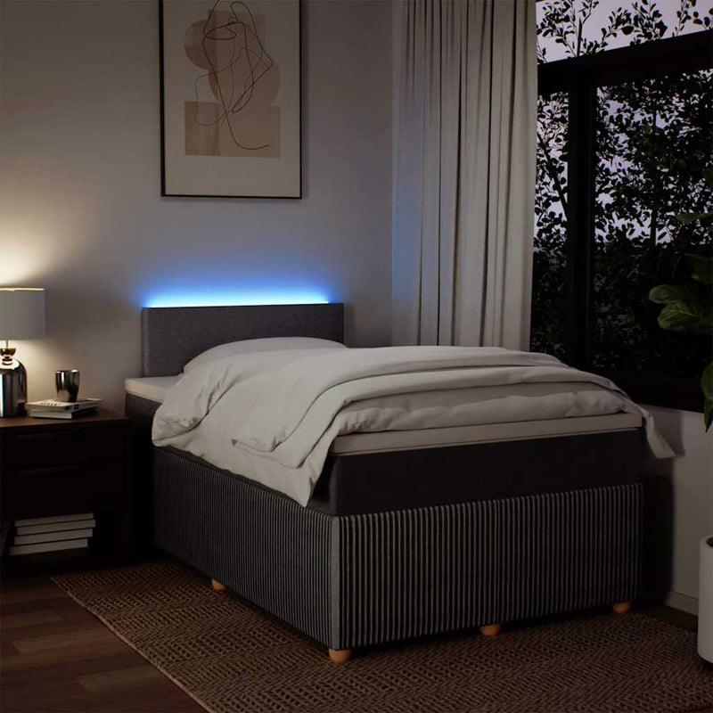 vidaXL tópszínű szövet rugós ágy matraccal 120 x 200 cm