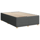 vidaXL sötétszürke szövet rugós ágy matraccal 120 x 200 cm