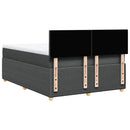 vidaXL sötétszürke szövet rugós ágy matraccal 140 x 190 cm