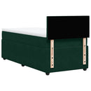 vidaXL sötétzöld bársony rugós ágy matraccal 80 x 200 cm