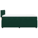vidaXL sötétzöld bársony rugós ágy matraccal 80 x 200 cm