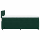 vidaXL sötétzöld bársony rugós ágy matraccal 80 x 200 cm