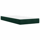 vidaXL sötétzöld bársony rugós ágy matraccal 80 x 200 cm