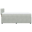 vidaXL világosszürke bársony rugós ágy matraccal 90x190 cm
