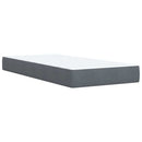 vidaXL sötétszürke bársony rugós ágy matraccal 90 x 200 cm