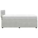 vidaXL világosszürke bársony rugós ágy matraccal 90 x 200 cm
