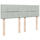 vidaXL világosszürke bársony rugós ágy matraccal 140x190 cm