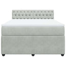 vidaXL világosszürke bársony rugós ágy matraccal 140x190 cm