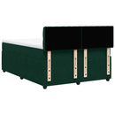 vidaXL sötétzöld bársony rugós ágy matraccal 140x190 cm