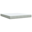 vidaXL világosszürke bársony rugós ágy matraccal 180x200 cm