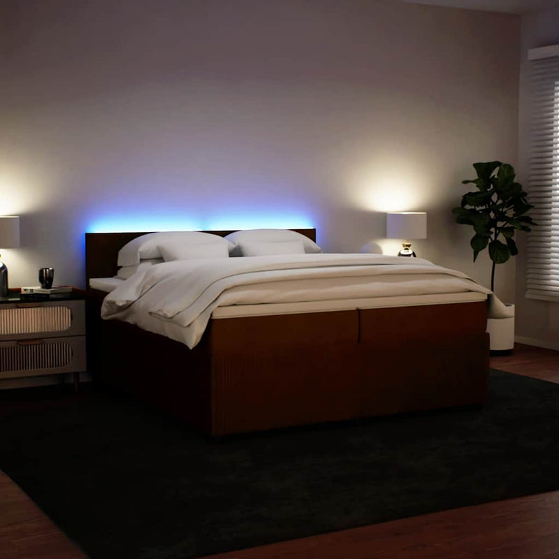 vidaXL rózsaszín bársony rugós ágy matraccal 200x200 cm