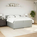 vidaXL világosszürke bársony rugós ágy matraccal 200x200 cm