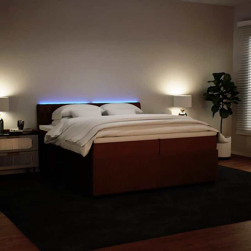 vidaXL rózsaszín bársony rugós ágy matraccal 200x200 cm