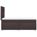 vidaXL sötétbarna szövet rugós ágy matraccal 90 x 200 cm