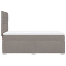 vidaXL tópszínű szövet rugós ágy matraccal 90 x 200 cm