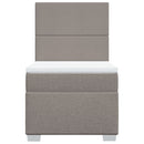 vidaXL tópszínű szövet rugós ágy matraccal 100 x 200 cm