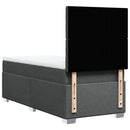 vidaXL sötétszürke szövet rugós ágy matraccal 100 x 200 cm