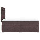 vidaXL sötétbarna szövet rugós ágy matraccal 100 x 200 cm